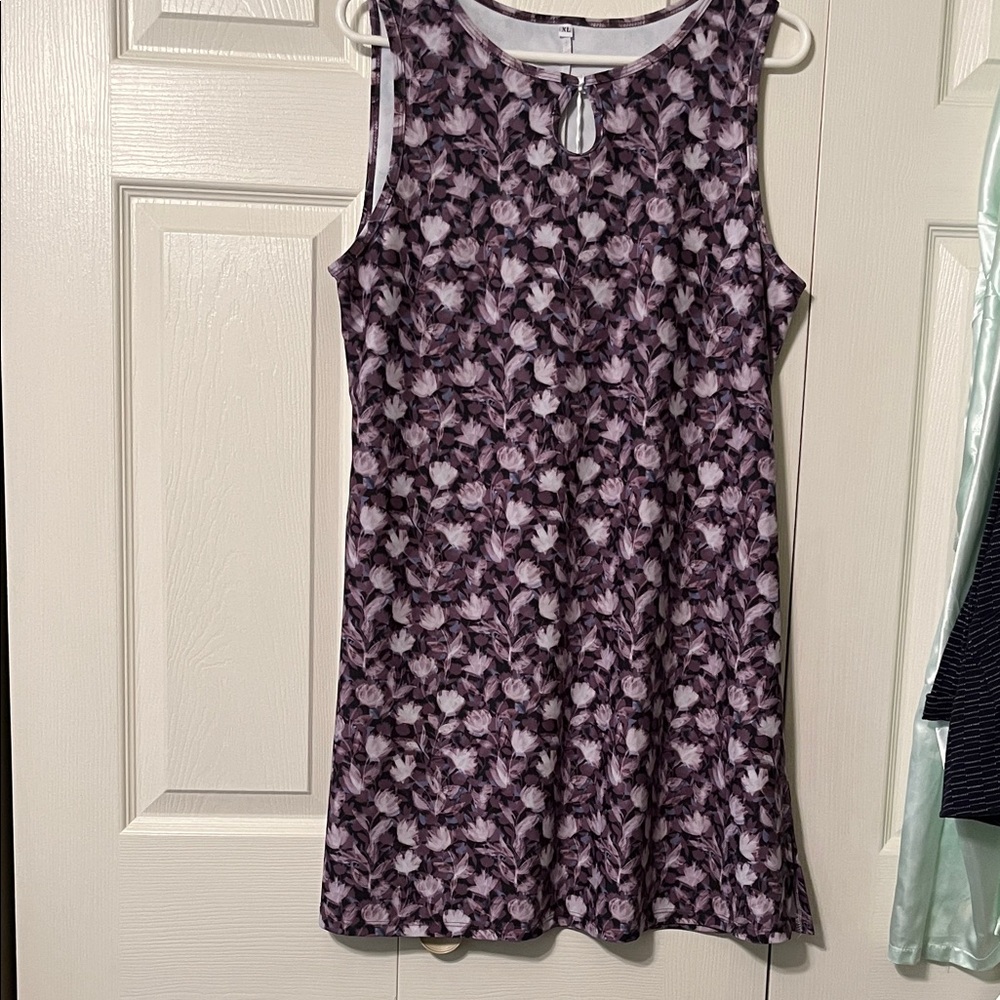 Muumuu purple floral summer dress